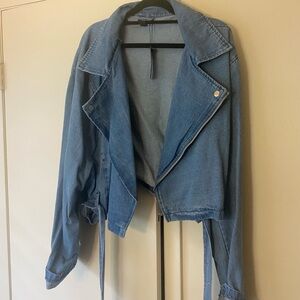 Jean biker jacket never worn